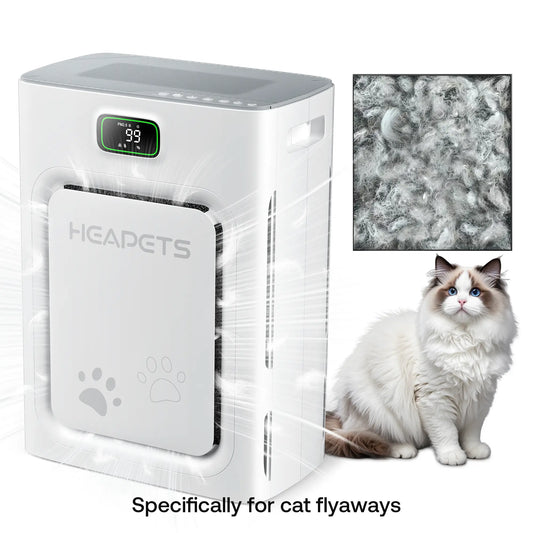 【2026 New Arrivals】Heapets P358: High-Performance Pet Air Purifier for Large Rooms (Up to 2000 sq ft). H13 HEPA, Smart PM2.5 Monitor.